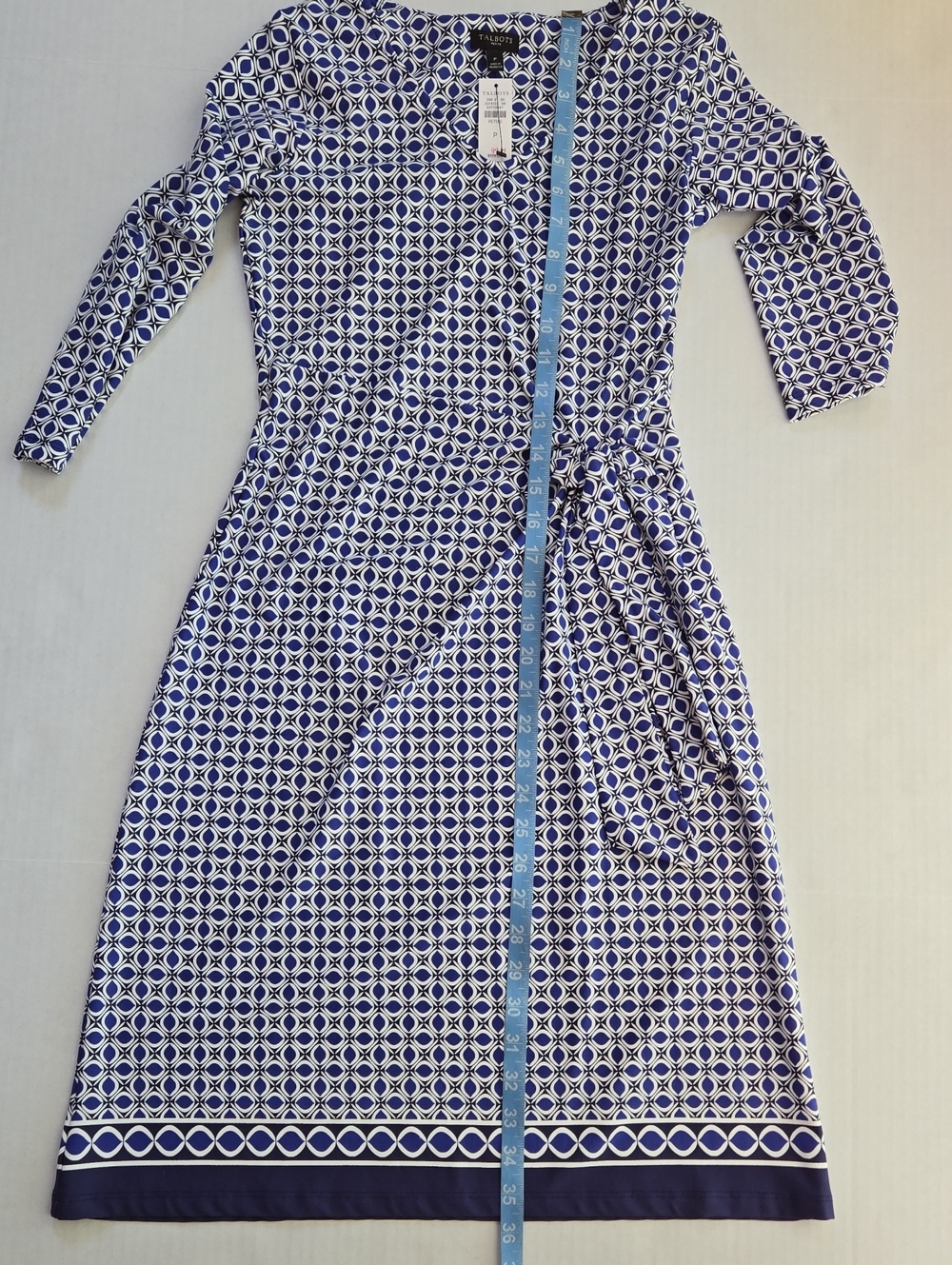 Talbots Jersey Side Tie Shift Dress, Petite NWT - Picture 8 of 9